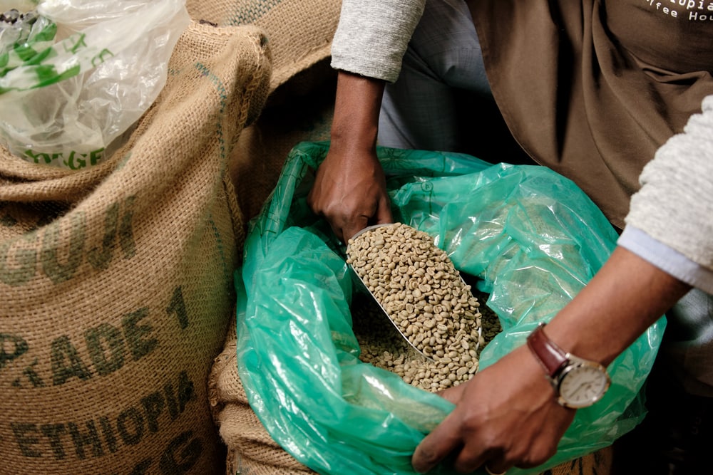 Kaffeebohnen Aus Äthiopien