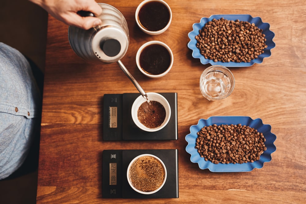 Kaffeewaage für Mischverhältnis